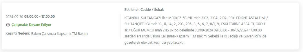 Bu geceden itibaren başlıyor! İstanbul'un 15 ilçesinde elektrikler kesiliyor 4